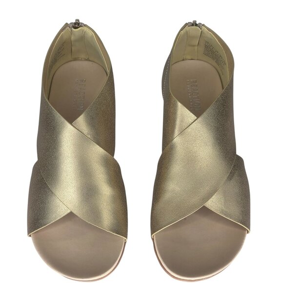 NWOT Kenneth Cole Reaction Selena Women's Sandals Soft Gold - Picture 1 of 8